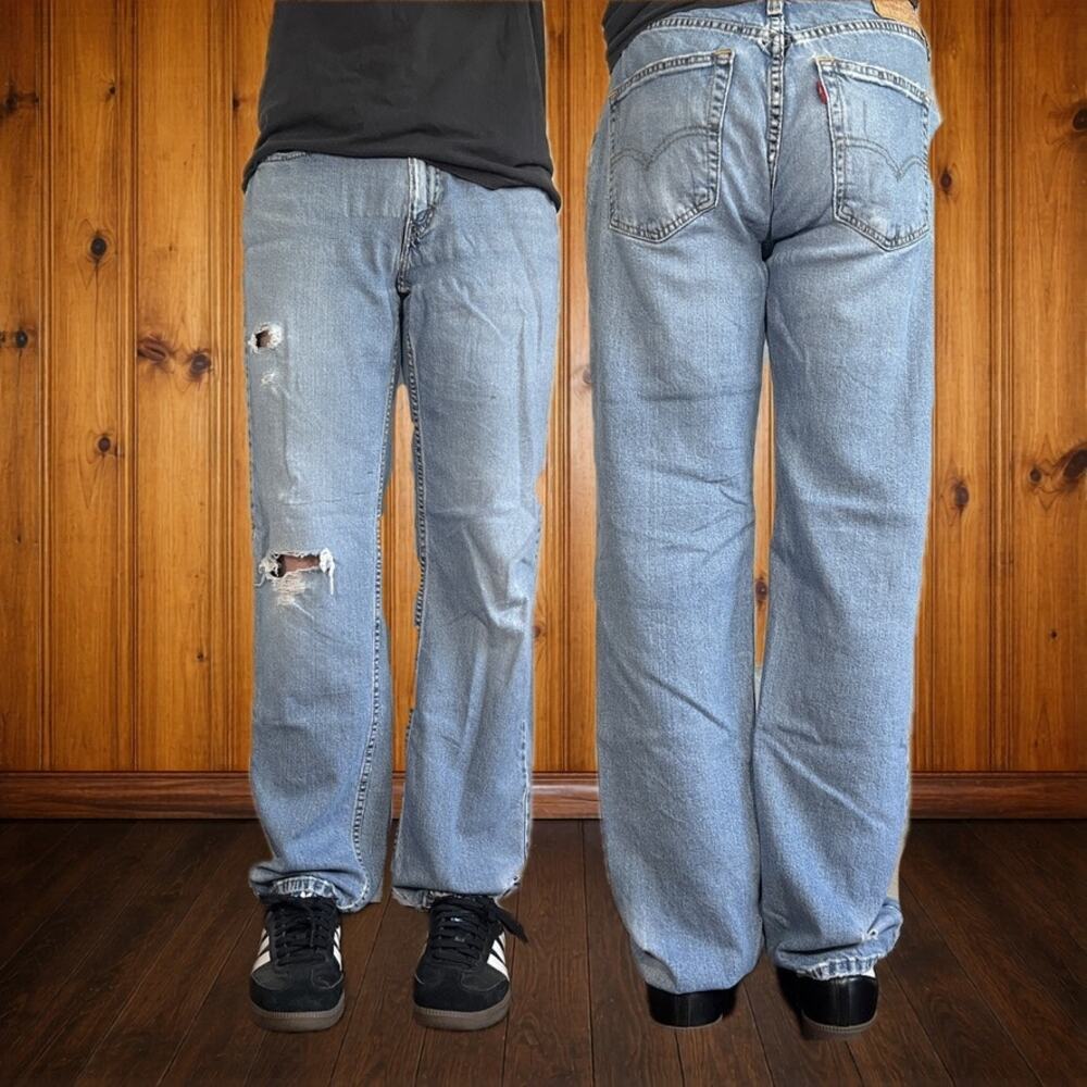 Levi's 28x31 Y2K Distressed Jeans Light Wash Straight